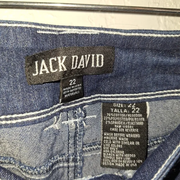 NWT Jack David Jeans Plus Size 22 Womens High Rise  Dark Denim - Picture 7 of 13